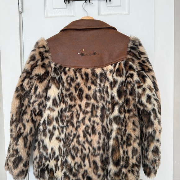 Catimini Leopard Print Teddy Jacket with Brown Details - Picture 6 of 10